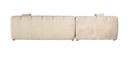 Couch Cube S5136 3 Sitzer + Lounge Links in Quartz Khaki