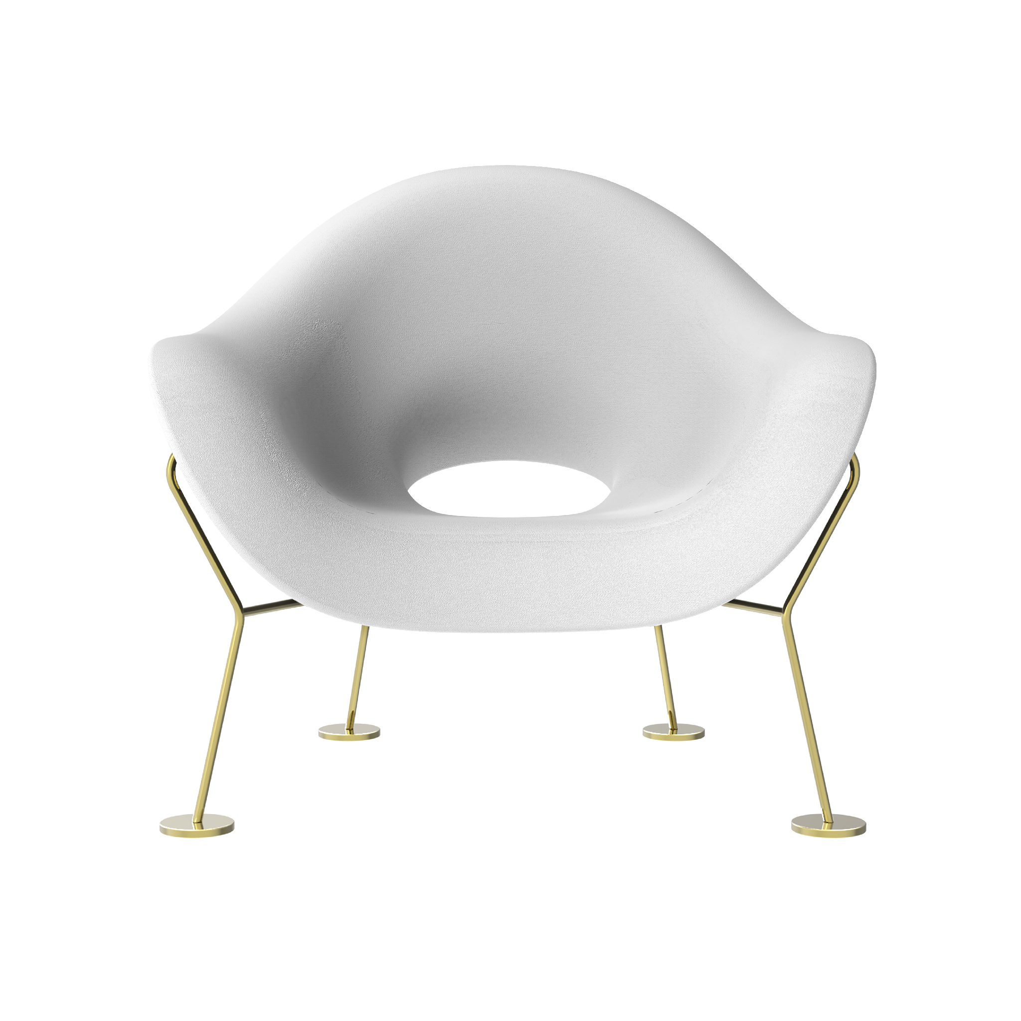 Qeeboo Loungesessel / Pupa Armchair Brass Base Indoor