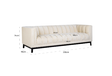 Richmond Interiors Couch Beaudy (white chenille)
