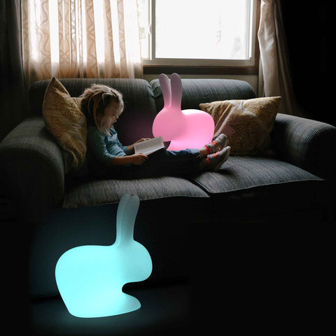Qeeboo Rabbit Small Chair & Lamp LED