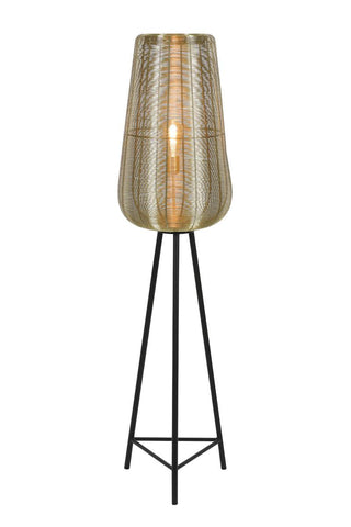 Light & Living Stehlampe Lampe ADETA gold matt schwarz - bm raumkonzept