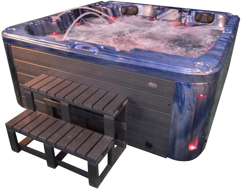 Whirlpool Outdoor Hot Tub Spa Pool ARI blau-dunkelgrau - bm raumkonzept