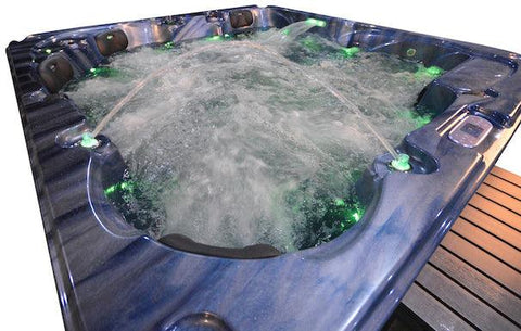 Whirlpool Outdoor Hot Tub Spa Pool ARI blau-dunkelgrau - bm raumkonzept