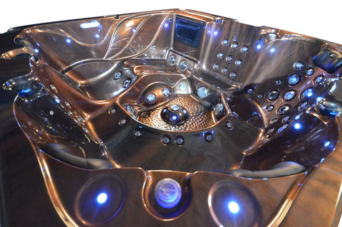 Whirlpool Outdoor Hot Tub Spa Pool AVA coffee-weiß - bm raumkonzept