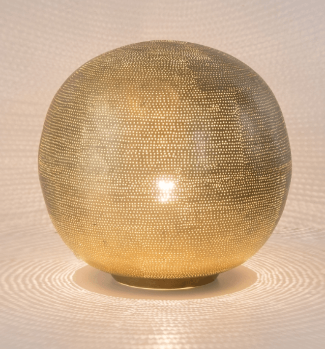 Zenza Tischlampe Ball Filisky gold - bm raumkonzept