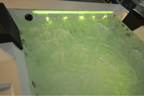 Whirlpool Outdoor Hot Tub Spa Pool FERO Weiss-Schwarzgold - bm raumkonzept