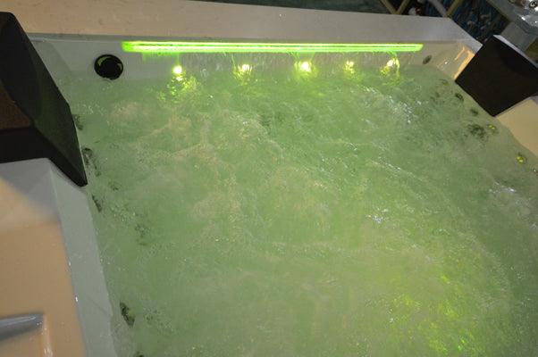 Whirlpool Outdoor Hot Tub Spa Pool FERO Marmorweiss-hellgrau - bm raumkonzept