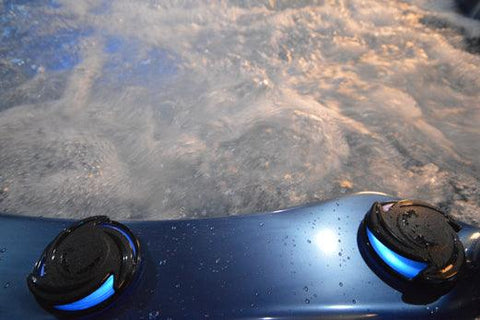 Whirlpool Outdoor Hot Tub Spa Pool GENESIS blau-hellgrau - bm raumkonzept