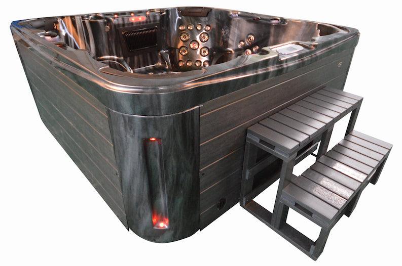 Whirlpool Outdoor Hot Tub Spa Pool GENESIS schwarz-dunkelgrau - bm raumkonzept