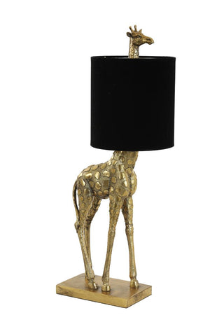 Light & Living Tischlampe Giraffe antik bronze / samt schwarz - bm raumkonzept