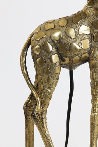 Light & Living Tischlampe Giraffe antik bronze / samt schwarz - bm raumkonzept