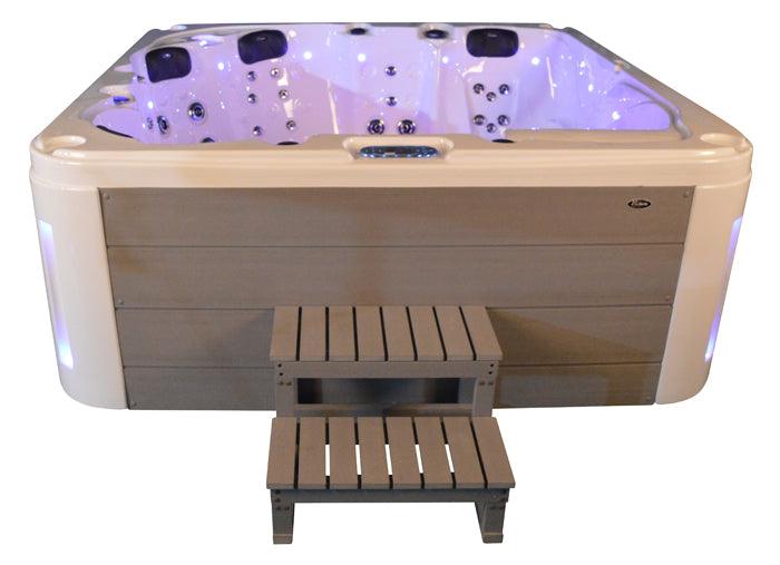 Whirlpool Outdoor Hot Tub Spa Pool HEAVEN weiß-hellgrau - bm raumkonzept