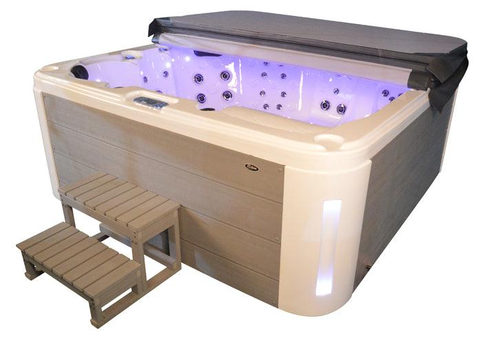 Whirlpool Outdoor Hot Tub Spa Pool HEAVEN weiß-hellgrau - bm raumkonzept