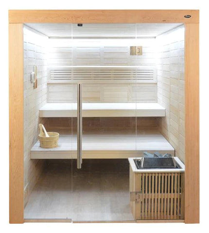Innensauna HE 4011 Eco-Ofen, 180x180cm - bm raumkonzept