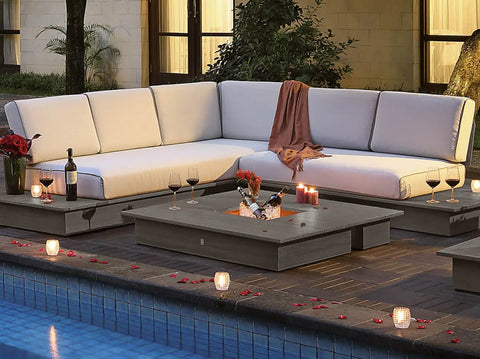 LA VILLA Lounge Gartenmöbel-Set 3-teilig – mit Polster - bm raumkonzept