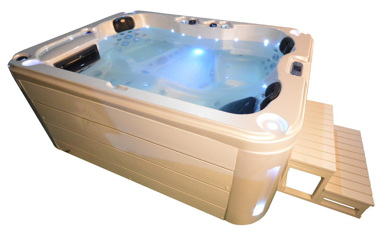 Whirlpool Outdoor Hot Tub Spa Pool SURI perlweiß-weiß - bm raumkonzept