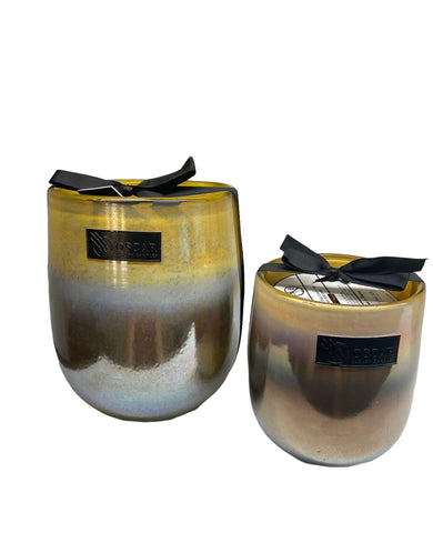 OSCAR Luxury Duftkerze Amber gold candle - bm raumkonzept
