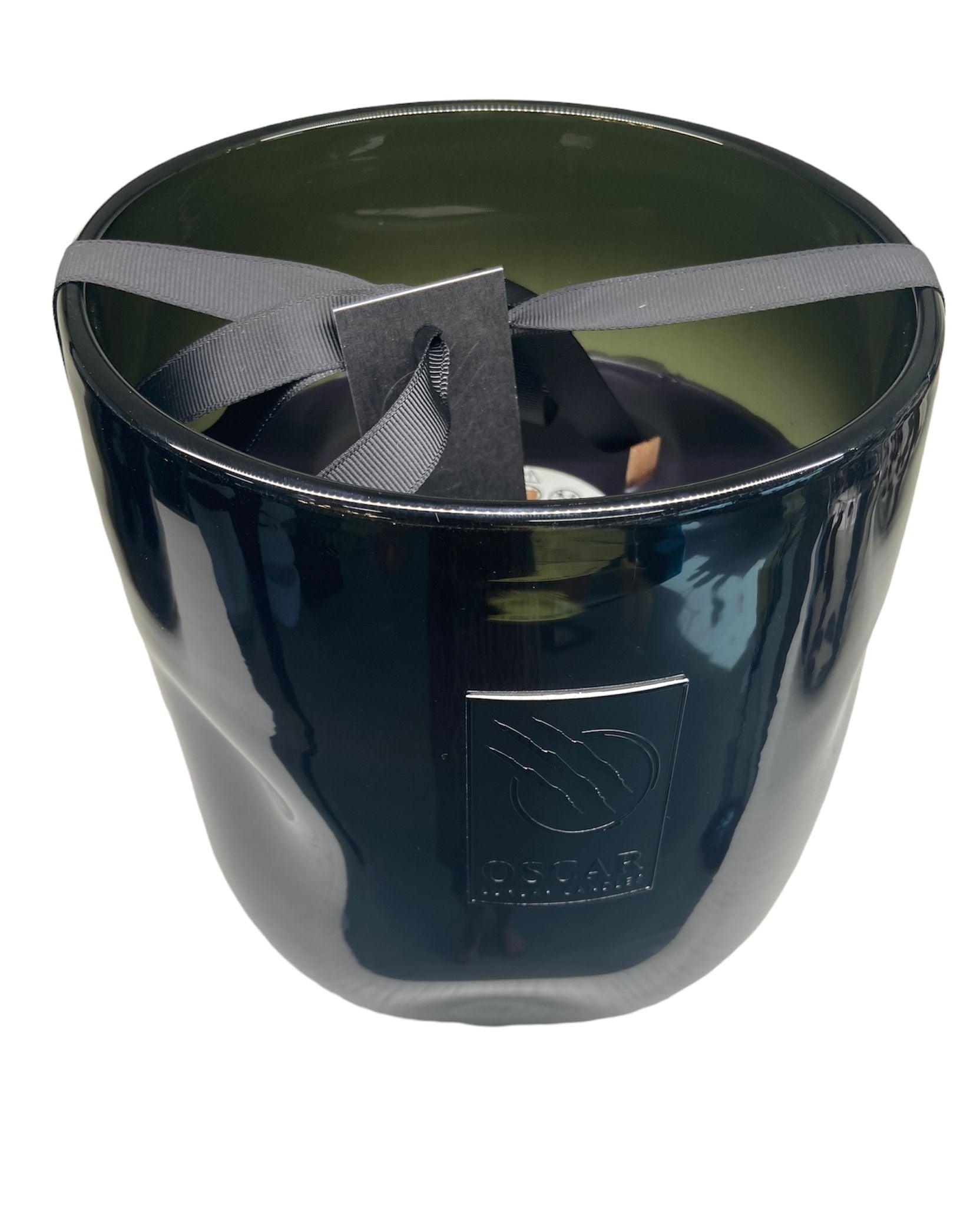 OSCAR Luxury Duftkerze smoke black organic shape - bm raumkonzept