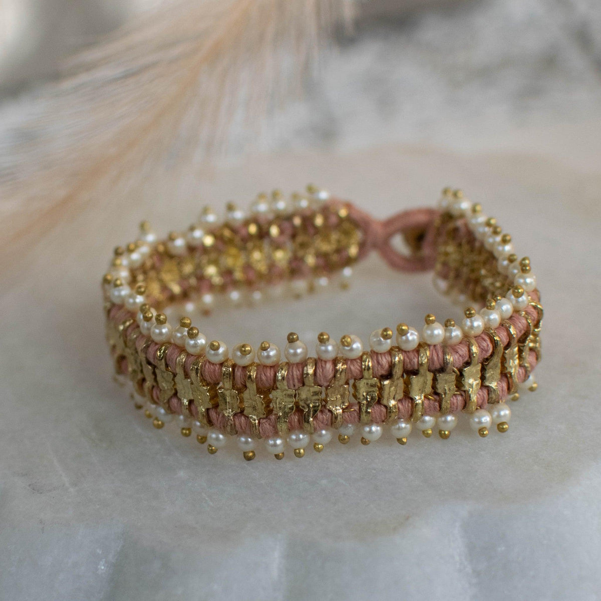 Bracelet Dewdrops rosa - bm raumkonzept